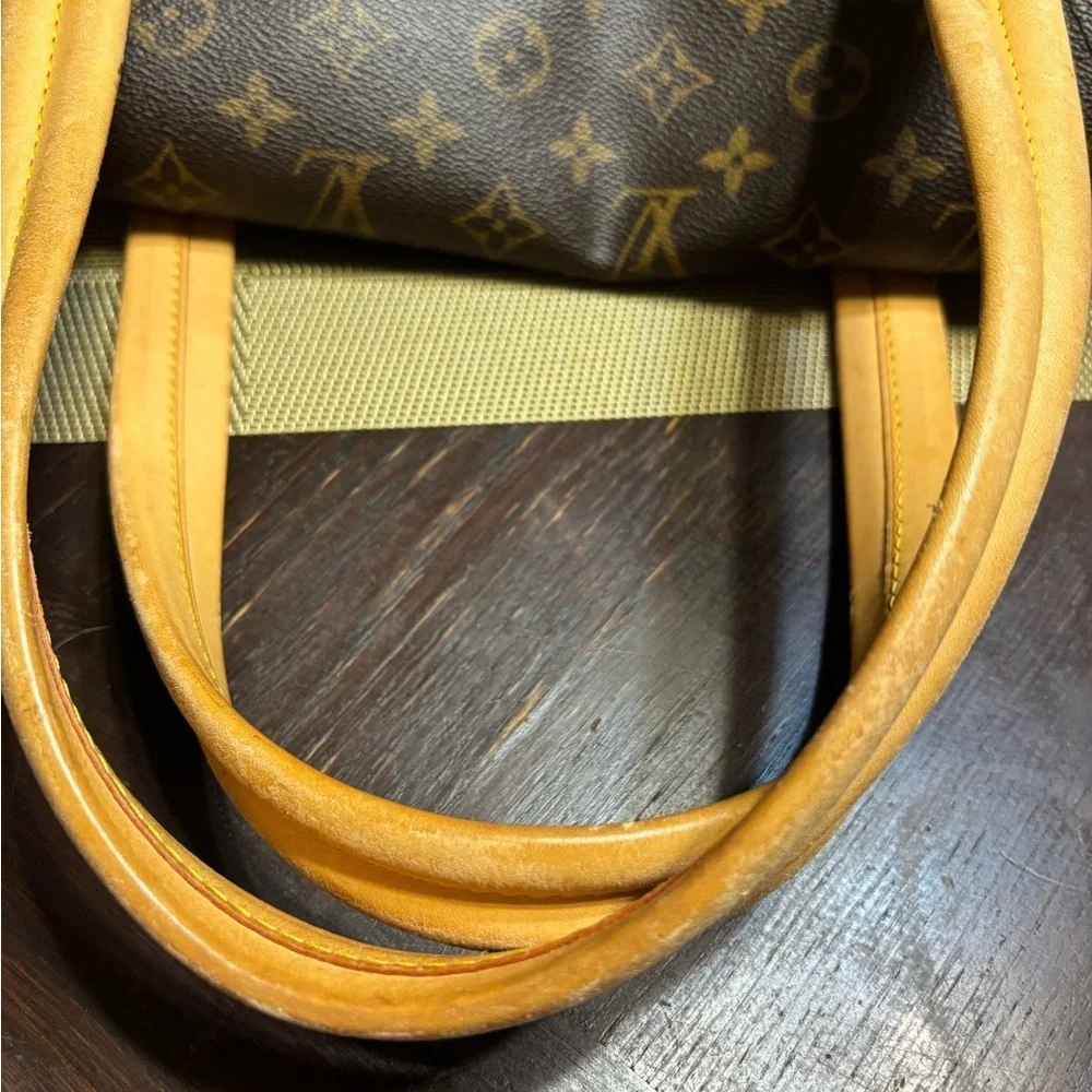 Louis Vuitton Black and Tan Monogram Shoulder Bag